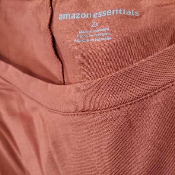 Amazon Essentials Women's Crewneck Short Sleeve Knit Midi Dress Caramel XX-Large - Picture 5 of 10